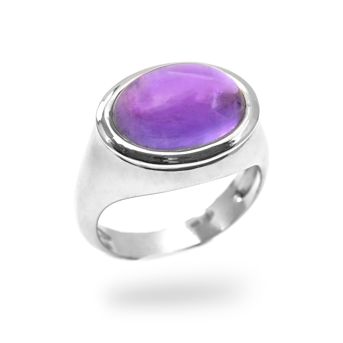 Bague amethyste argent Sidarta chevalière